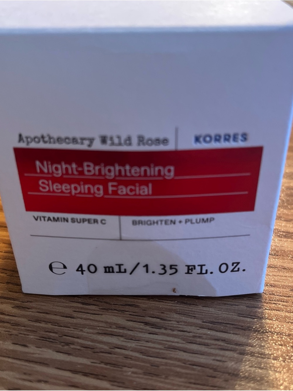 Korres Night-Brightening Sleeping Facial in red and white
